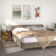 Comodini 2 pz-Set di 2 Tavolino da notte in Rovere Fumo 40x35x47,5 cm