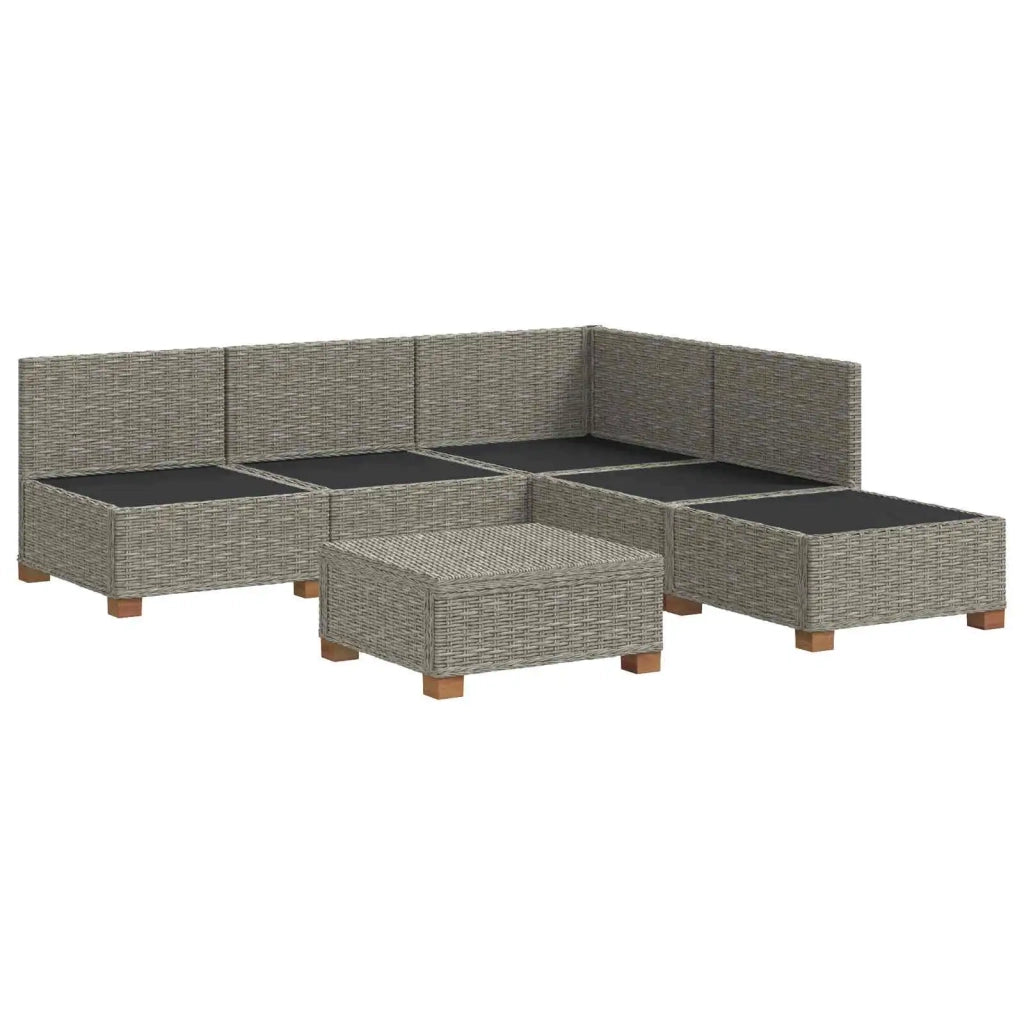 6 pz Set Lounge in Rattan con Cuscini GENDT Rattan naturale 3429871