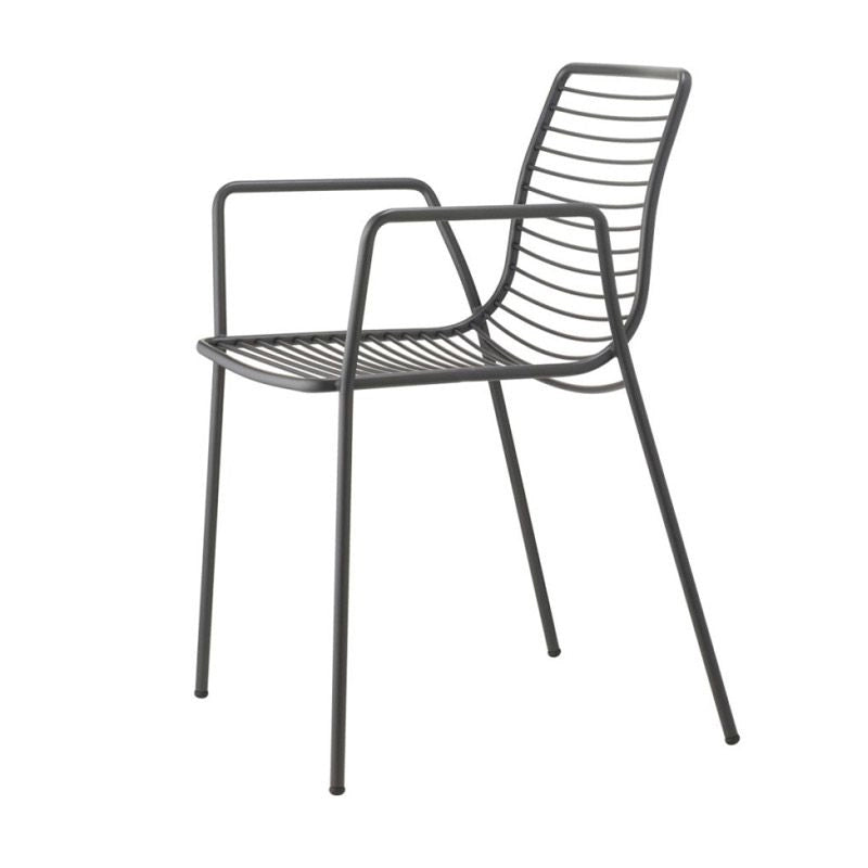 Sedia da esterno SUMMER con braccioli by Scab - Sedia Da Esterno Summer Con Braccioli By Scab Colore Antracite Colore: Antracite