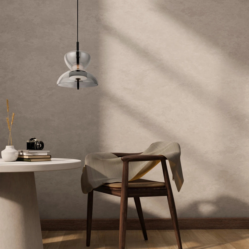 Maytoni Lampadario moderno Bangkok LED integrato 1 luce metallo nero vetro