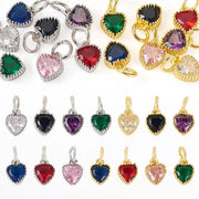 Set di Orecchini 14 pezzi - Pave a Strass con Hanger a Cuore - Creazione di Gioielli Fai da Te - Leggero - Effetto Arcobaleno - Incluso Cassetto di Conservazione - Box di Custodia