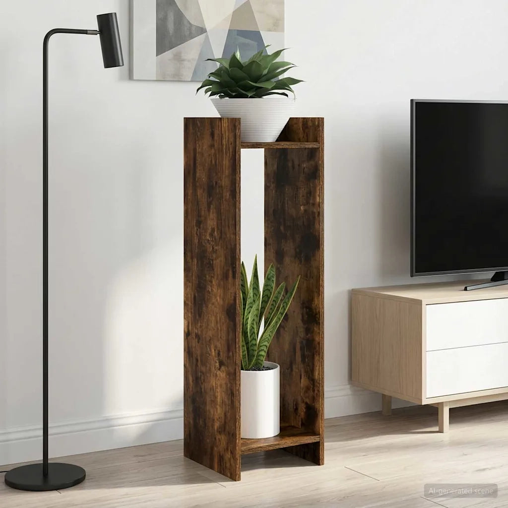 Supporto per piante 2 pcs Quercia Affumicata 30 x 30 x 100 cm 899571
