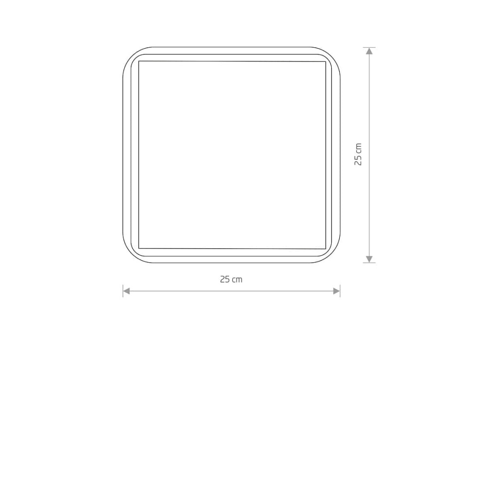 Nowodvorski Tahoe plafoniera quadrata 25 cm bianca IP44 E27