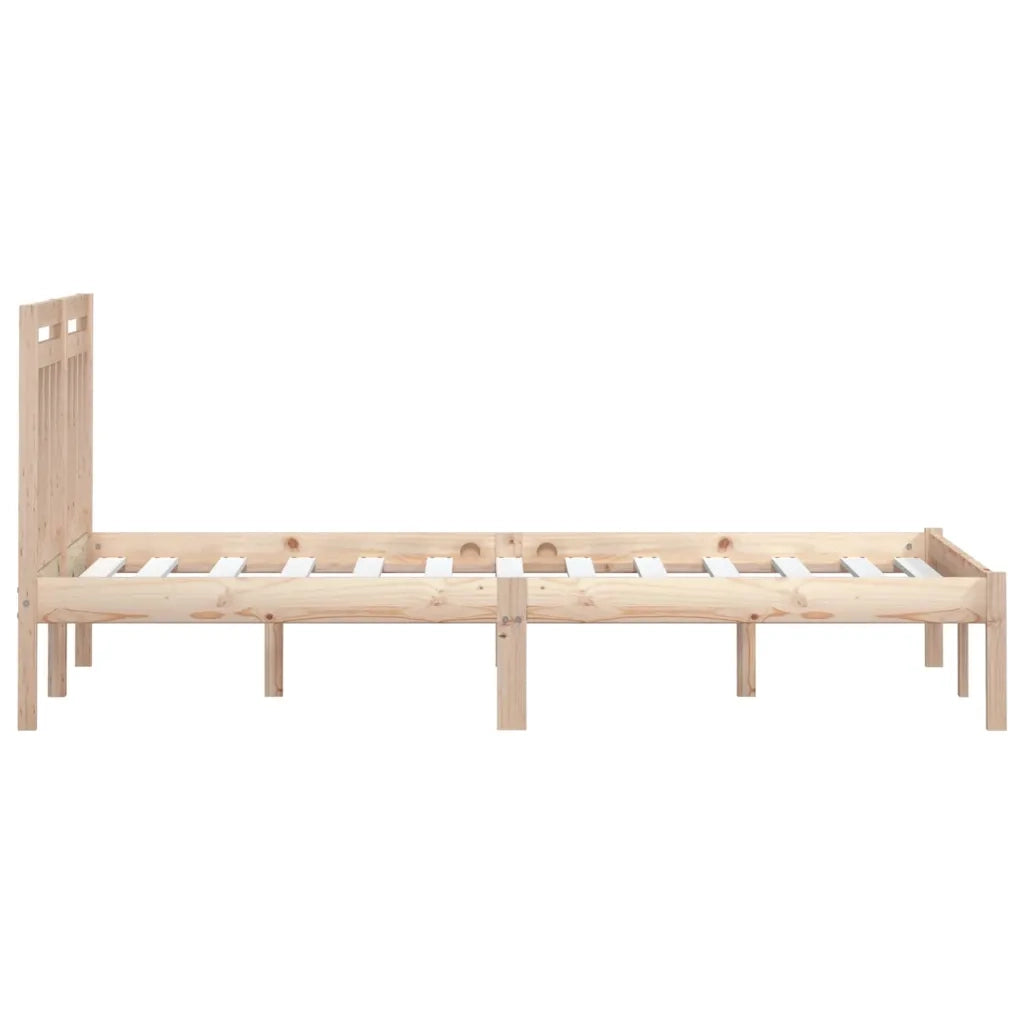 Letto matrimoniale | Letto per adulti | Giroletto in Legno Massello di Pino 160x200 cm