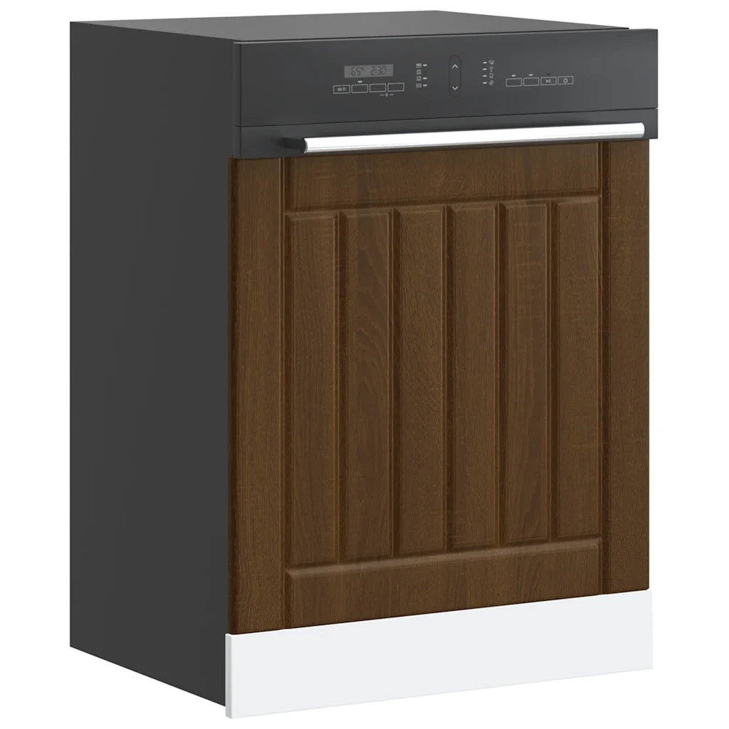 vidaXL Pannello Lavastoviglie Lucca Rovere Marrone Legno Multistrato