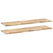 2 pz Mensole da Parete | Scaffali a Parete | Ripiano a parete 160x40x2 cm Legno Acacia Non Trattato