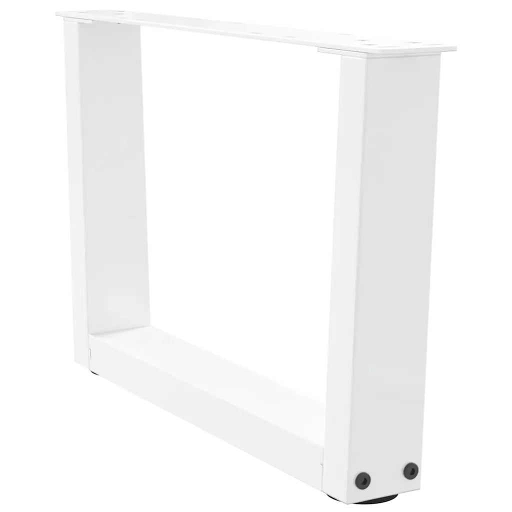 Gambe per Tavolino da CaffÃ¨ a Forma di V 2 pz Bianche 60x(30-31,3) cm Acciaio