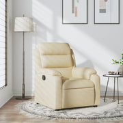 Divano Sedia-Poltrona Reclinabile in Tessuto Crema 587559