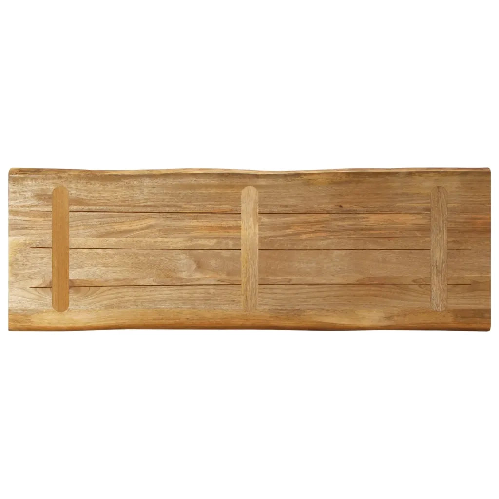 Piano Tavolo Bordi Vivi 140x40x2,5 cm Legno di Mango Grezzo