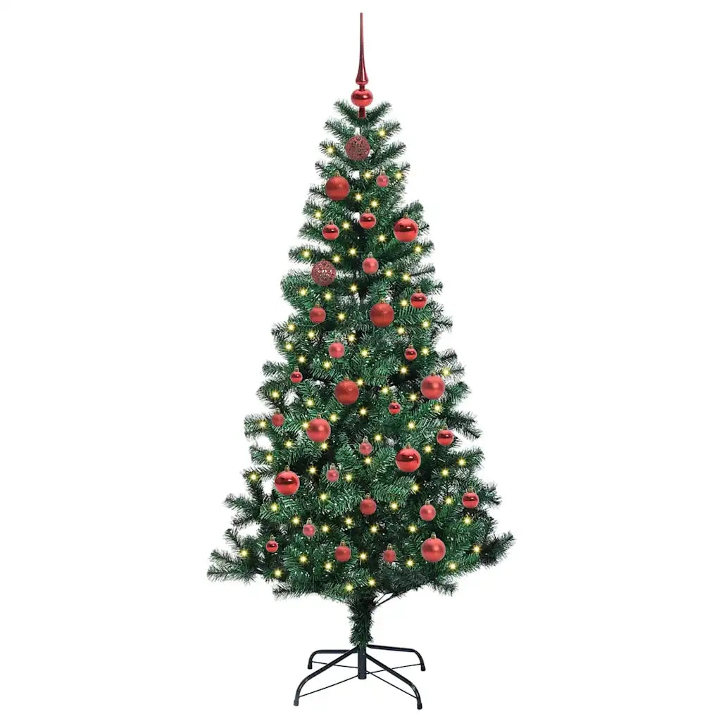 Albero di Natale | Decorazioni natalizie artificiale con luci integrate Verde 150 cm