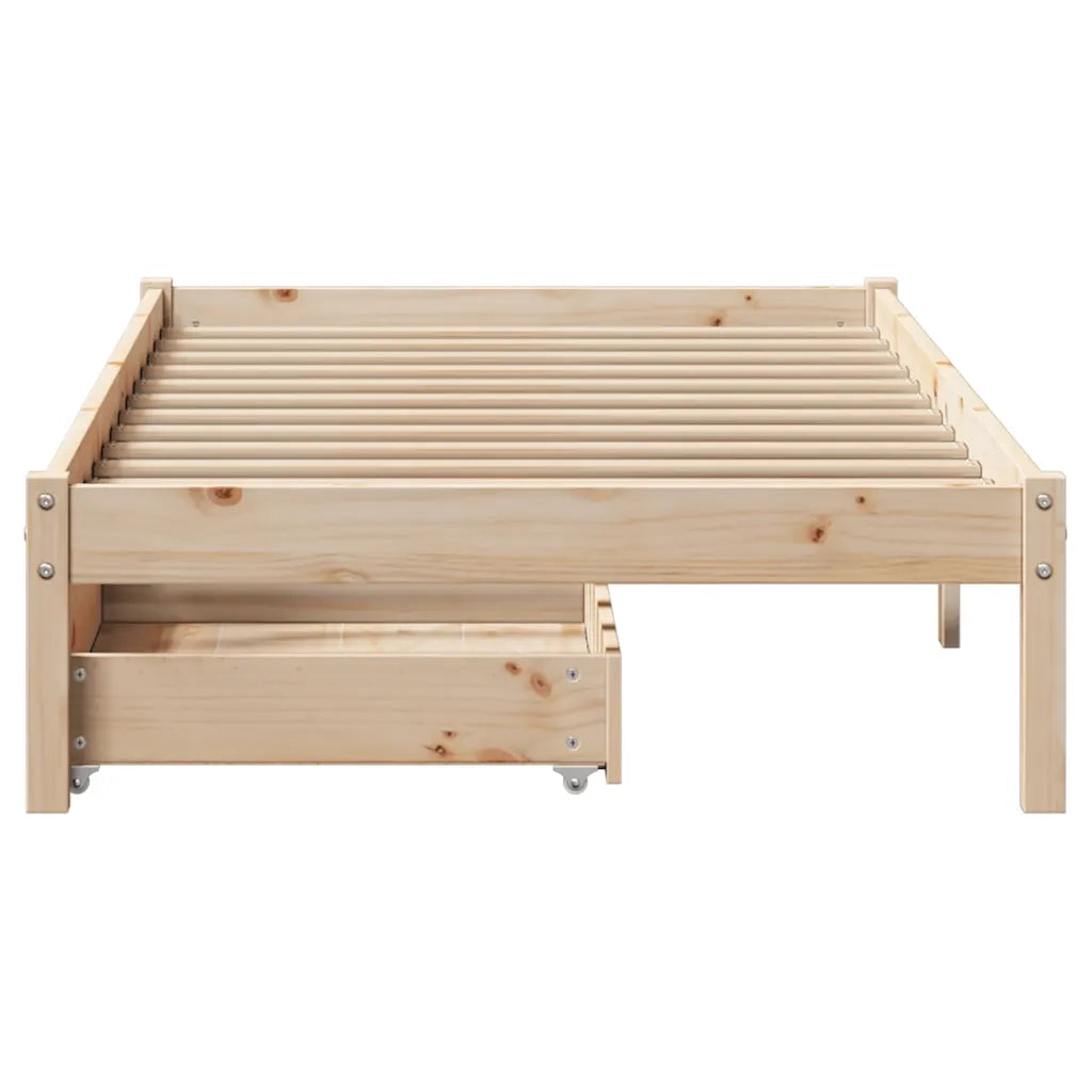 Giroletto senza Materasso 100x200 cm in Legno Massello di Pino 3301432