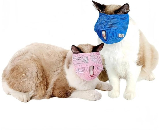 Set di Toppe per Gatto da Adattare, Respiranti e Comode, Idonee per Addestramento e Visite al Veterinario, Rosa e Blu