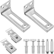 Kit di riparazione per porte bifoglia in acciaio inossidabile - Accessori per porte scorrevoli e a cassettone - Incluso 2 cardini - Hardware per porte