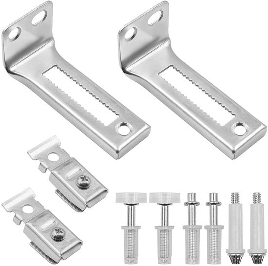 Kit di riparazione per porte bifoglia in acciaio inossidabile - Accessori per porte scorrevoli e a cassettone - Incluso 2 cardini - Hardware per porte