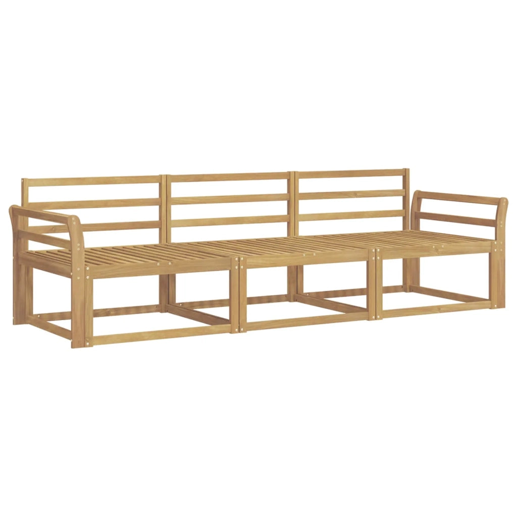 Set di divani da esterno 3 pcs Bianco 254 x 83 x 73 cm 3385988