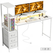 Scrivania Gaming ¨C zephmum ¨C Bianco, Multistrato, 147x