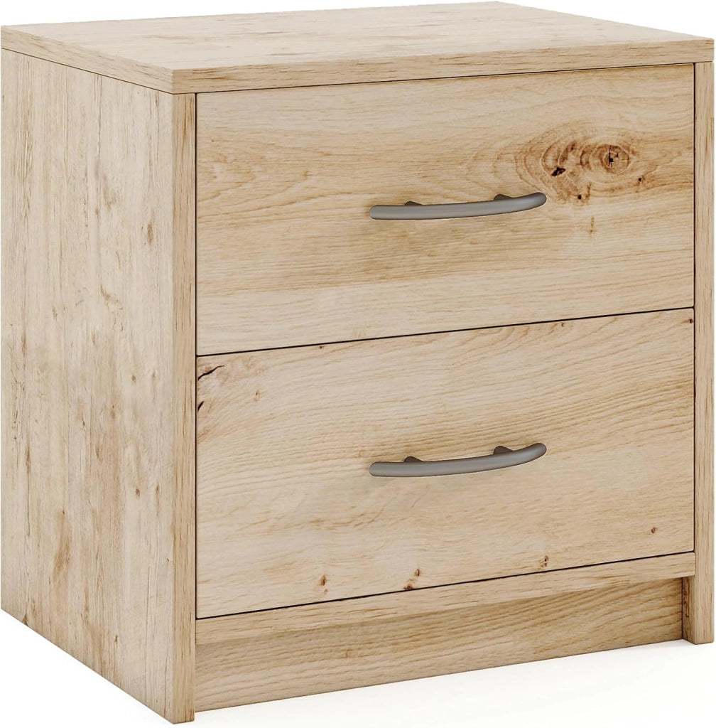 Camera da Letto con 3 Cassetti, Tavolino da Letto Multiuso con Ampio Spazio di Archiviazione, Carino Comodino per Soggiorno, Camera da Letto, Ufficio, 38,5 x 28 x 54 cm