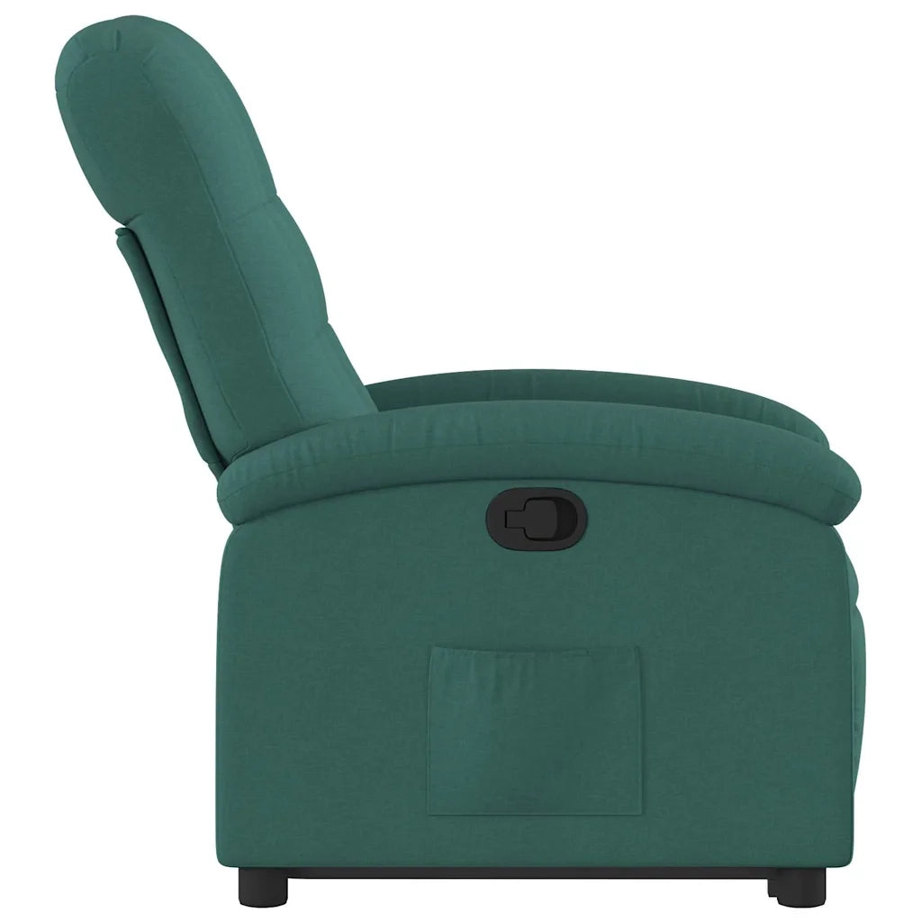 Divano Sedia-Poltrona Alzapersona Reclinabile Verde Scuro in Tessuto 134380