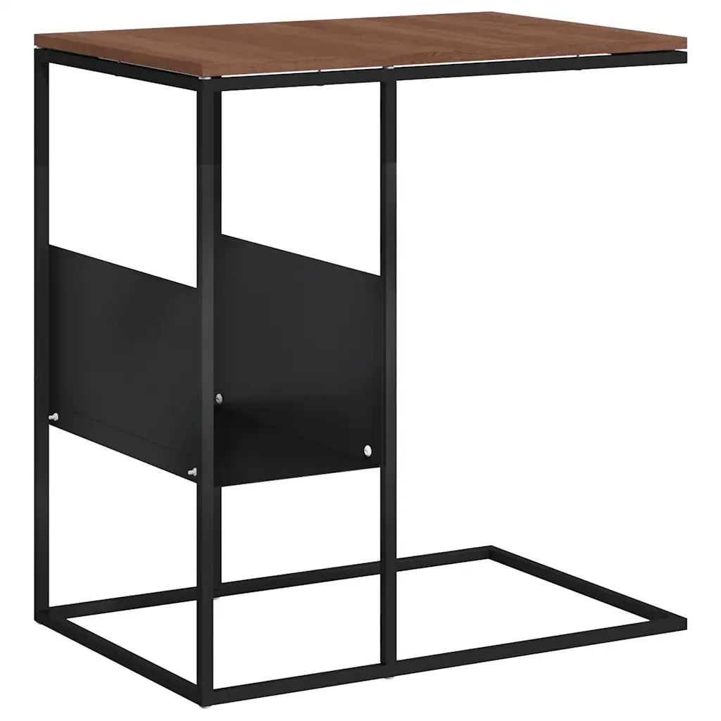 Tavolino Nero 55x36x59,5 cm Legno Multistrato cod mxl 62634