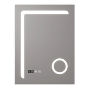 Specchio decorativo moderno a LED per il bagno 80 x 60 cm argento 03_0010158