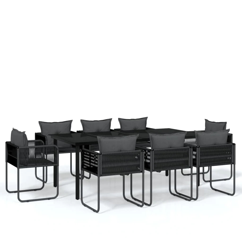 Set da pranzo da giardino nero da 9 pezzi 02_0014117