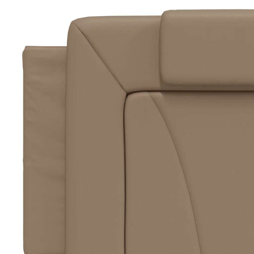 Letto Viana con Materasso Cappuccino 160x200cm Similpelle 3208807