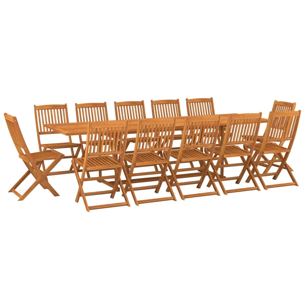 Set da Pranzo da Giardino 13 pz 280x90x75 cm Massello di Acacia 3086993