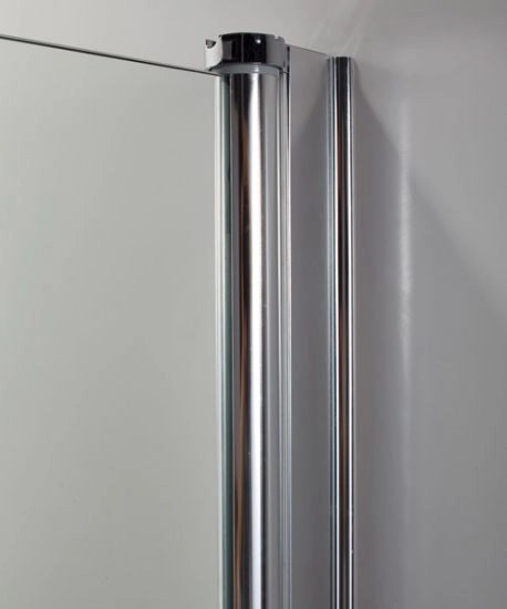 Anta battente sopravasca in vetro Trasparente 5 MM - Telaio Cromato - Misura: 86 x h140