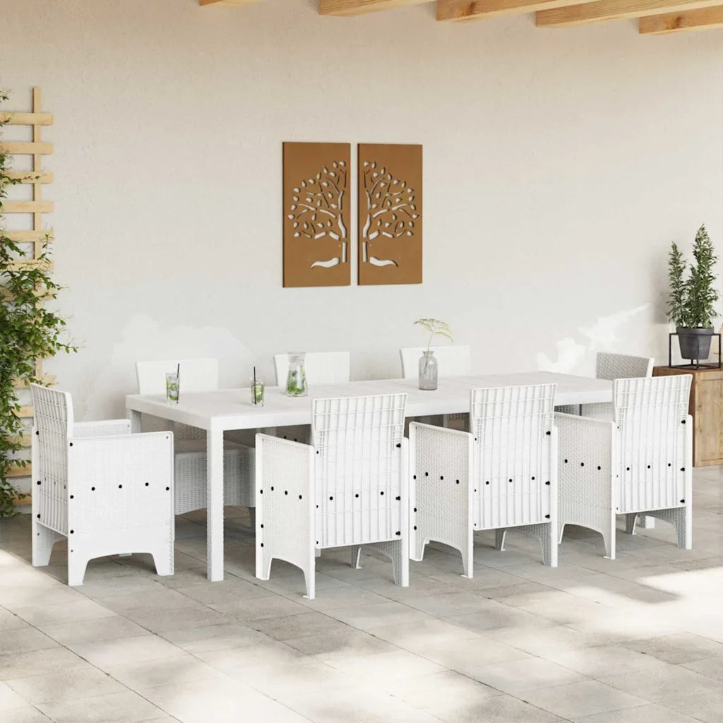 Tavolo da Giardino Bianco 250 x 100 x 73 cm polyrattan 871694