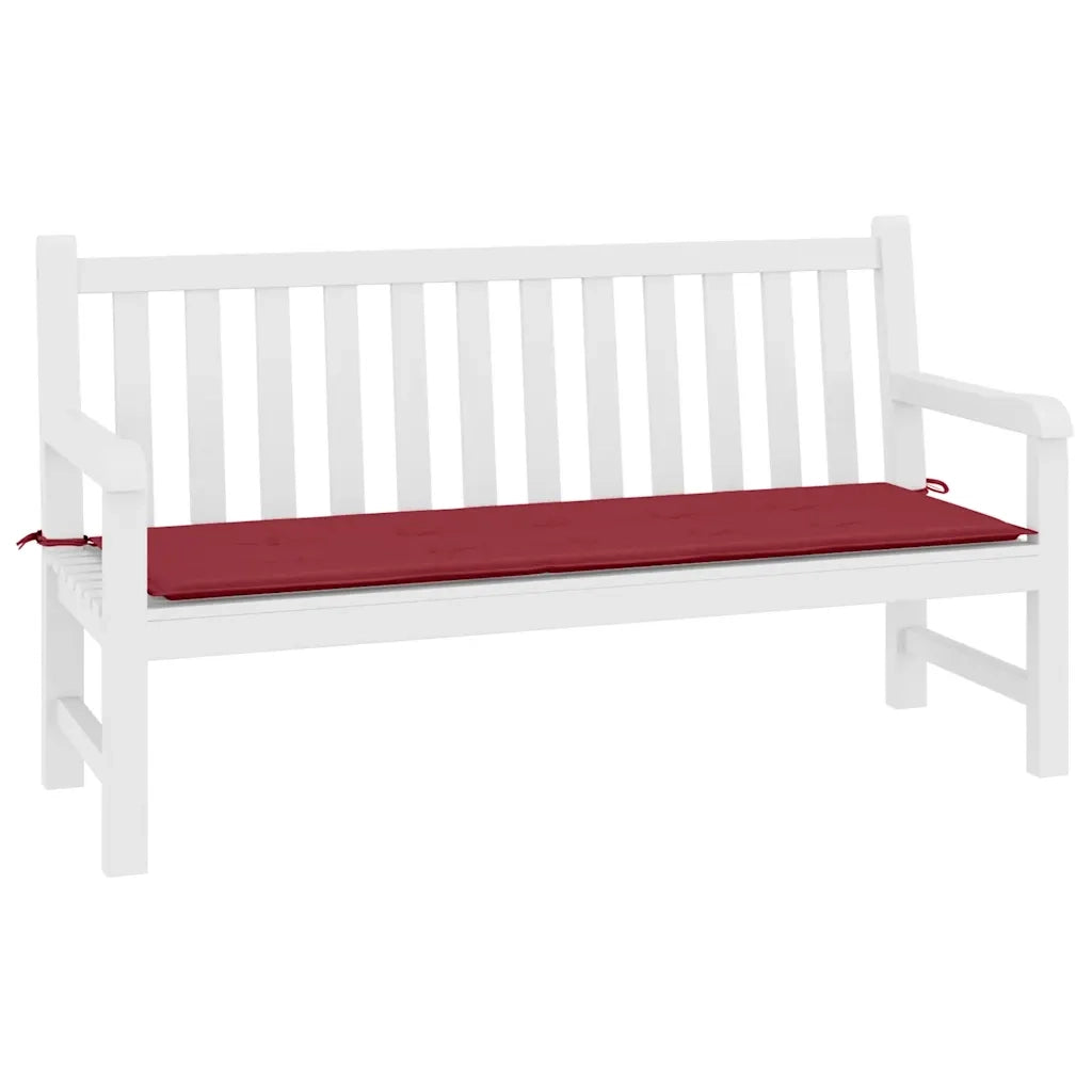 Cuscino per Panca da Giardino Rosso Vino 200x50x3 cm in Tessuto cod mxl 54977