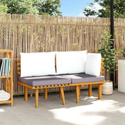 Salotto da Giardino-Set Divani da Giardino 2 pz con Cuscini in Massello di Acacia 645723