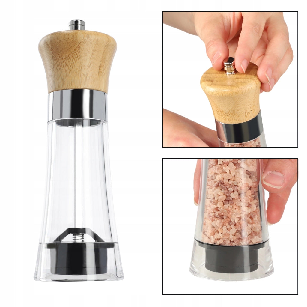 Macinino manuale per pepe, sale, spezie ed erbe aromatiche KADAX con struttura in ceramica resistente.