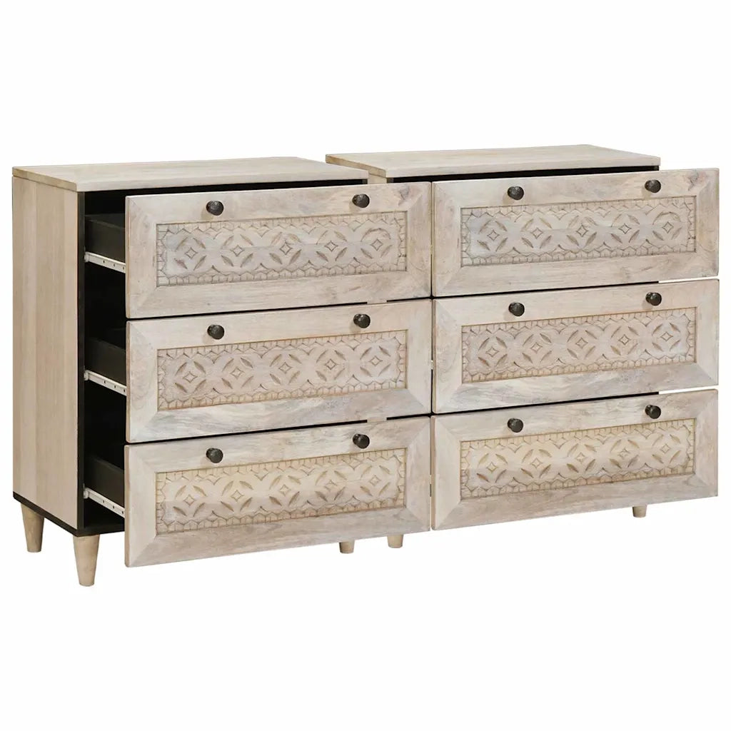 Credenza 2 pcs Bianco 120 x 33,5 x 75 cm 3310070