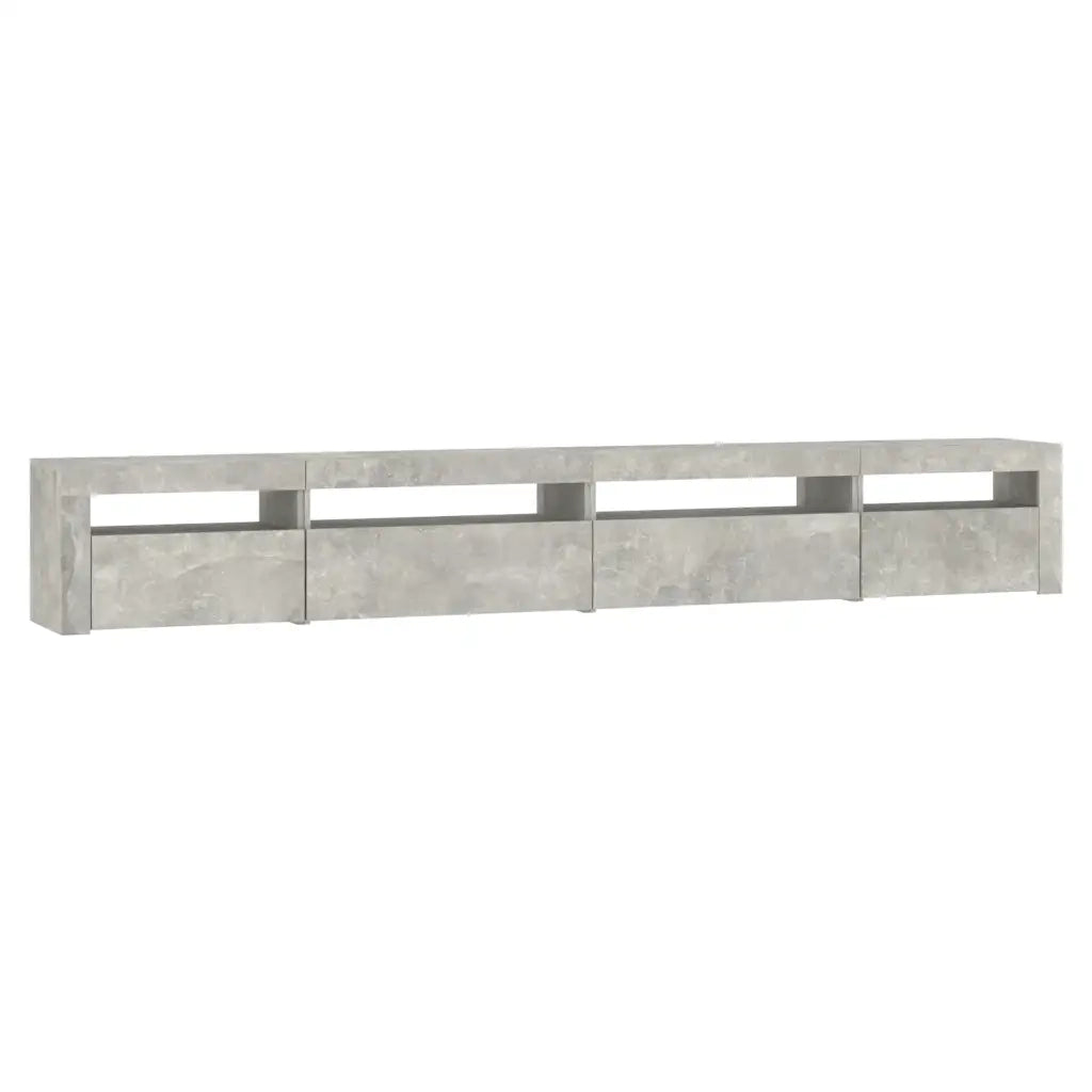 Mobile Porta TV con Luci LED Grigio Cemento 270x35x40 cm 3152749