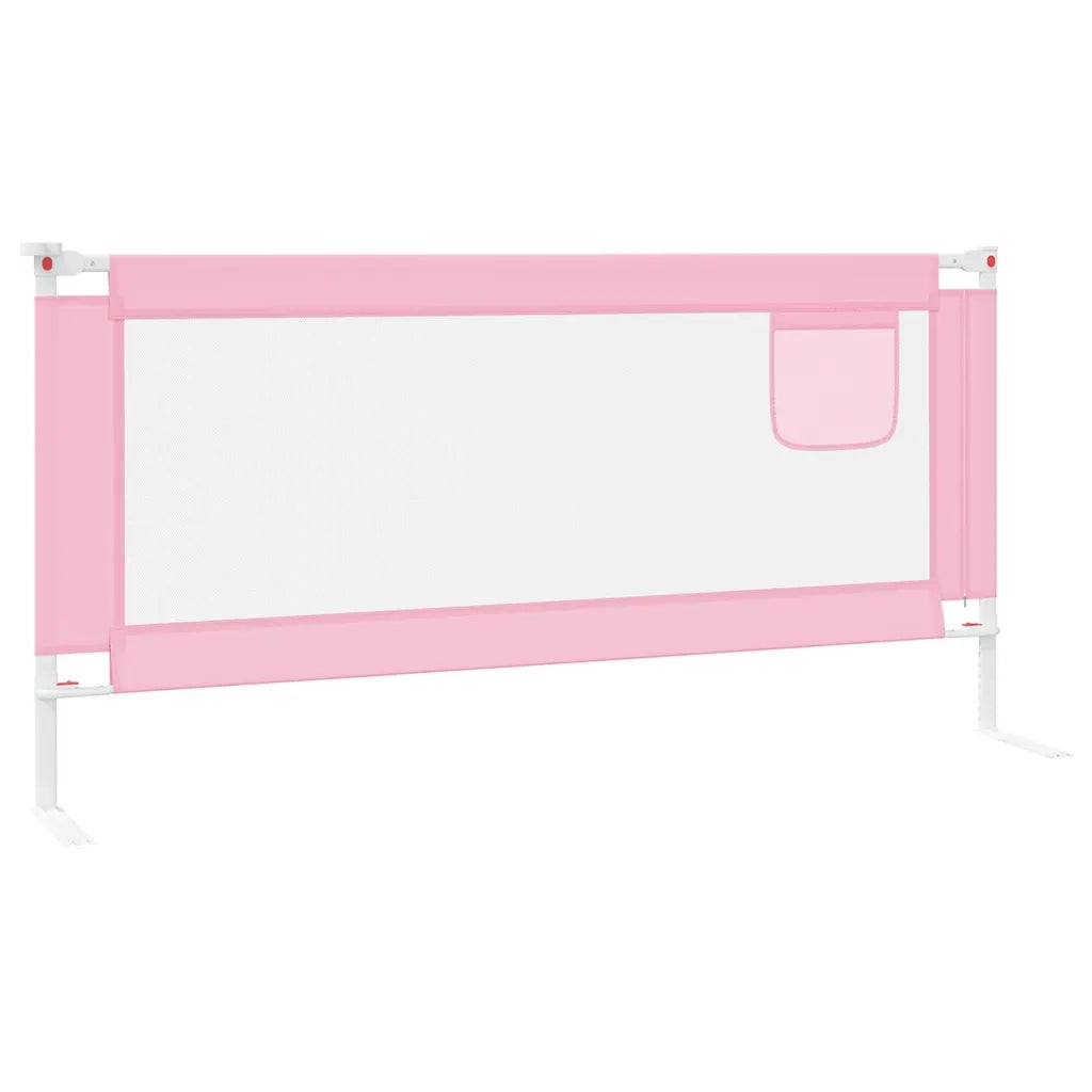 Sponda Letto di Sicurezza per Bambini Rosa 190x25 cm Tessuto 10205