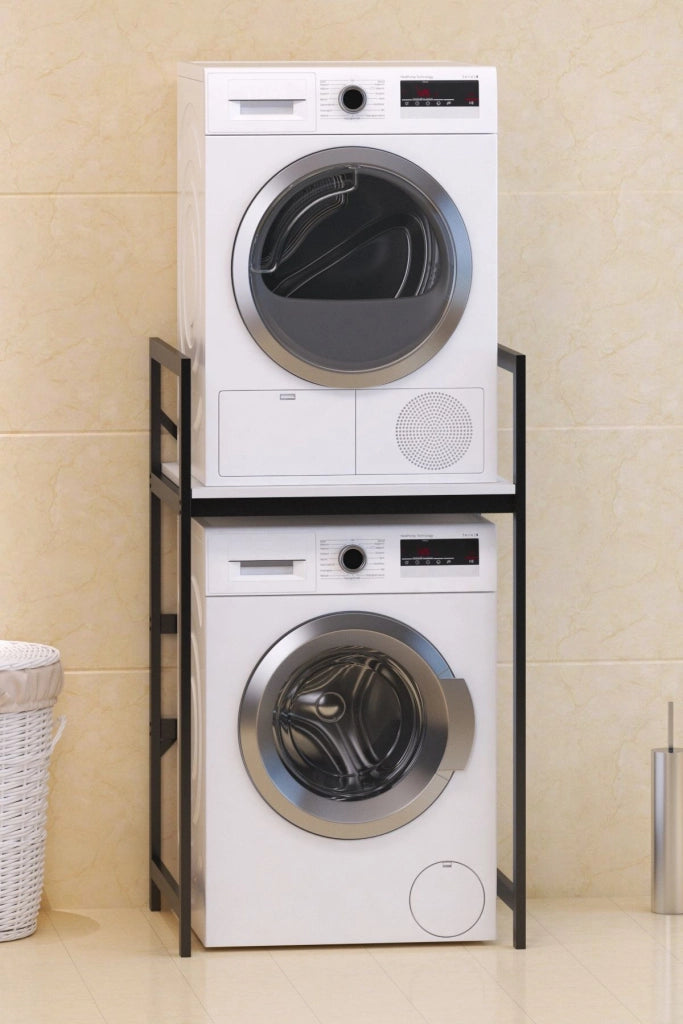 Mobile lavatrice in metallo "Junior" - 70 x 60 x 116 cm - Bianco