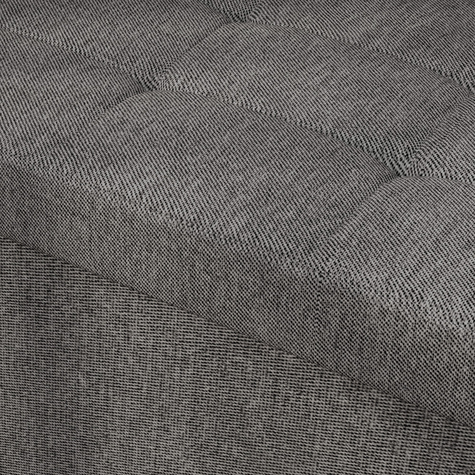 Panca Contenitore Pieghevole 84L 76x38x38 cm in Tessuto Grigio Scuro