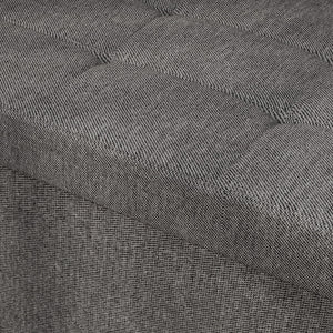 Panca Contenitore Pieghevole 84L 76x38x38 cm in Tessuto Grigio Scuro