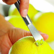 Trade Shop - Rigalimoni Raschia Agrumi Gratta Buccia Scorza Arance Limoni Acciaio -