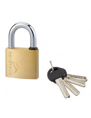 Lucchetto a chiave Reverso, ottone, esterno, arco in acciaio, 50 mm, 4 chiavi – THIRARD