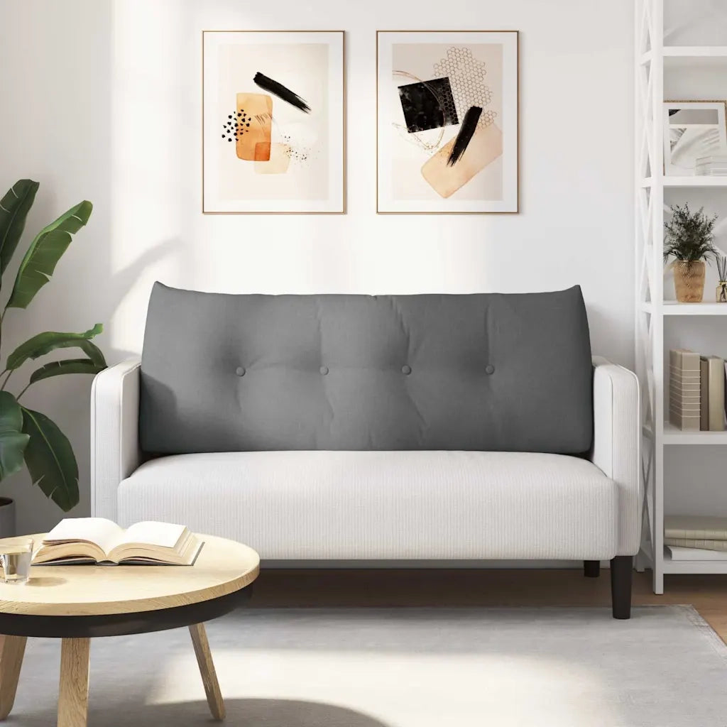 Cuscino per Schiena Grigio scuro 120 x 24 x 50 cm Tessuto 42014471