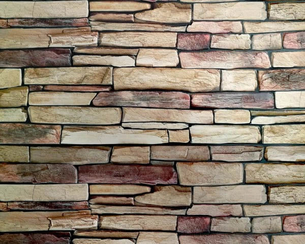 PIETRA DI PERSIA - Pannello parete in PVC finta pietra effetto 3D copri muffa 98x48cm 2 Pz 1Mq