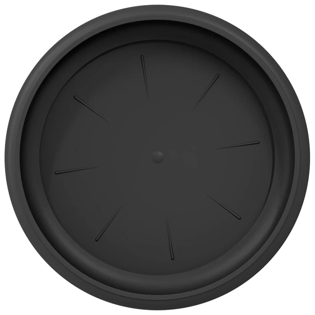 Vassoio Rotondo per Fiori 24 pcs Nero Ø 14 x 2 cm Plastica 42020320