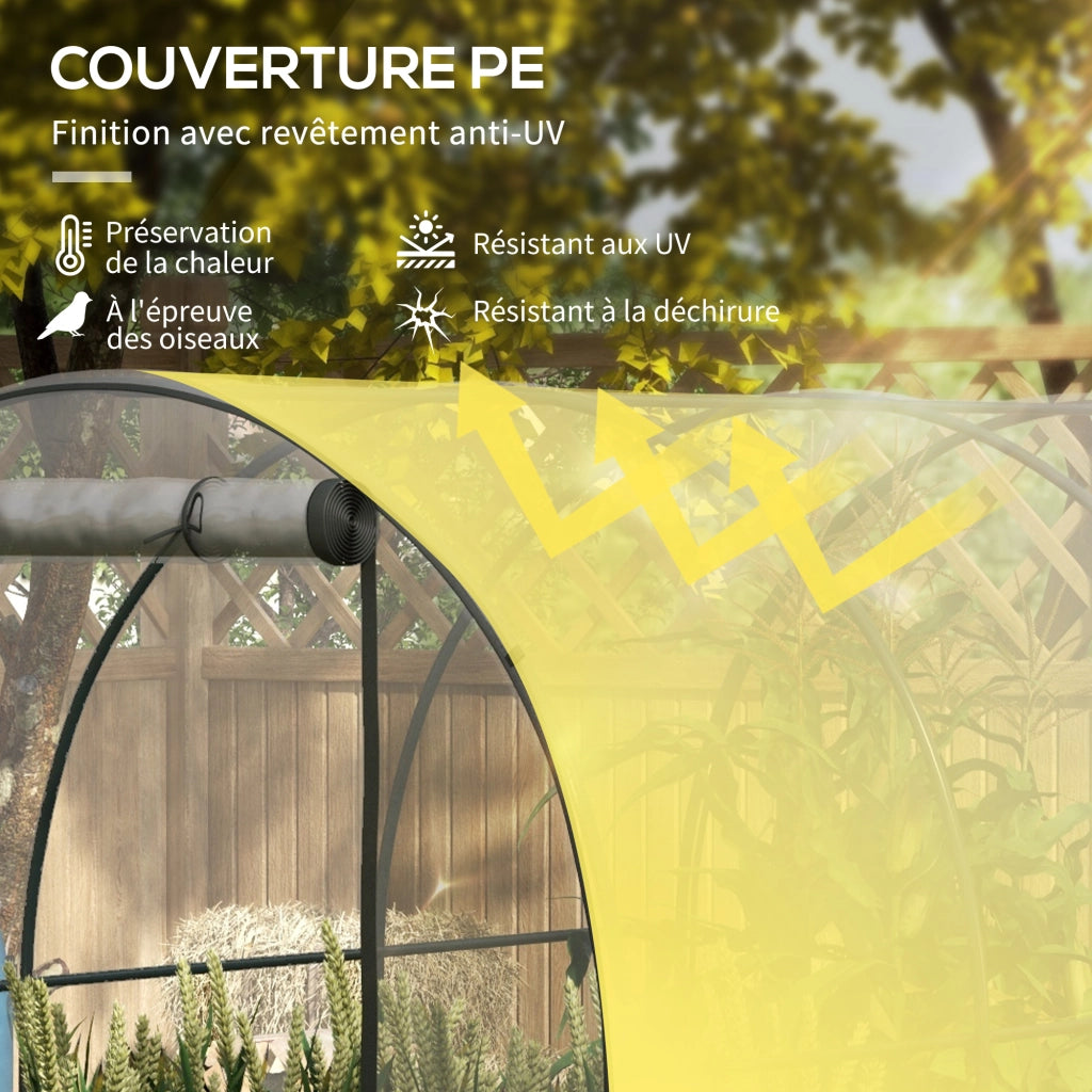 Serra da Giardino Tunnel 6 m2 ¨C zephmum ¨C Trasparente 3x2x2 m