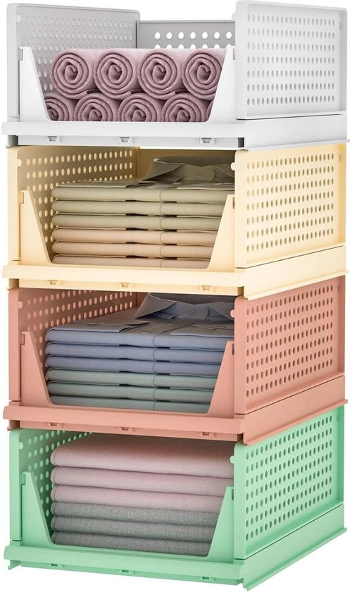 Organizzatore di cassetti a pile - scatola di archiviazione per abbigliamento - camera da letto cucina - spazio di archiviazione aggiuntivo