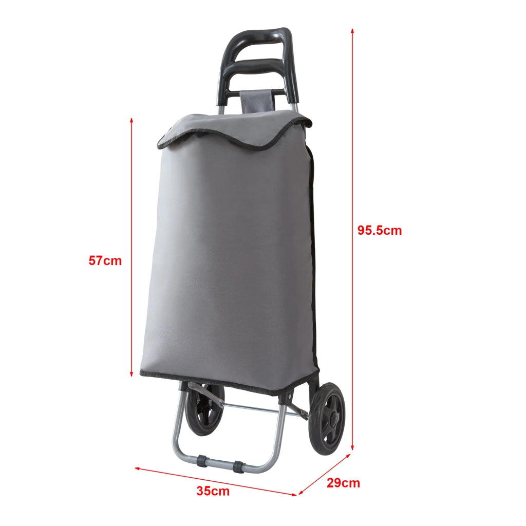 Carrello della spesa 96 x 35 x 29 cm grigio scuro nero 03_0006700