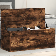 vidaXL Contenitore Portaoggetti Rovere Fumo 90x35x35 cm in Truciolato