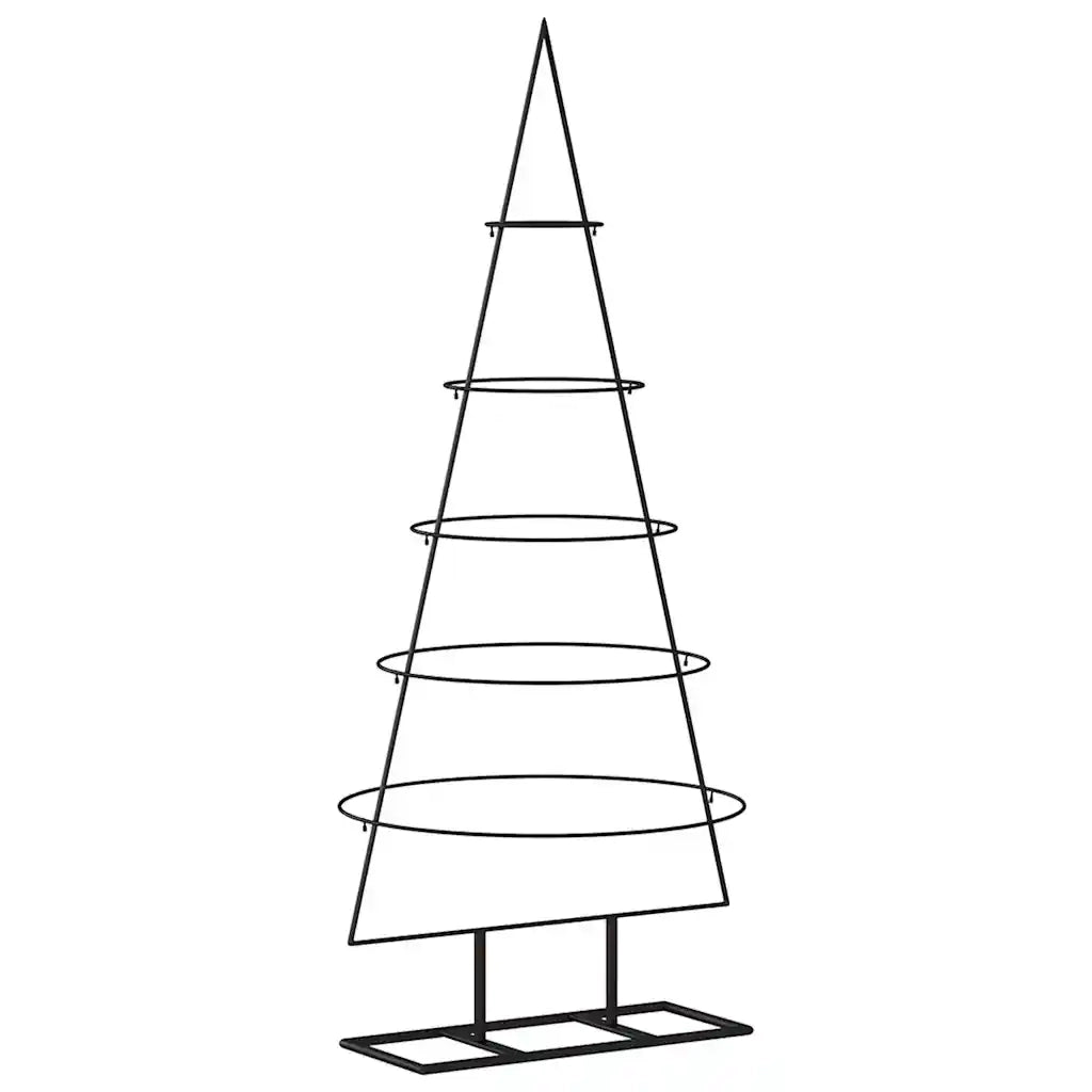 Albero di Natale Decorativo-Decorazioni natalizie in Metallo Nero 125 cm 218618