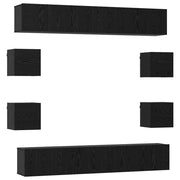 Set mobile TV 10 pcs 180 x 30 x 30 cm Rovere Nero 3438614