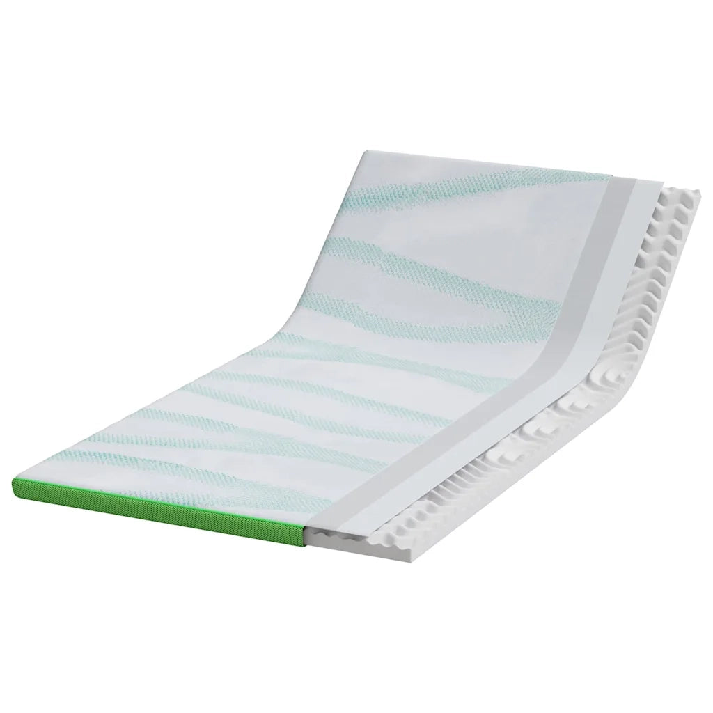 Topper per materasso Bianco e Verde 100 x 200 cm CFW8335076